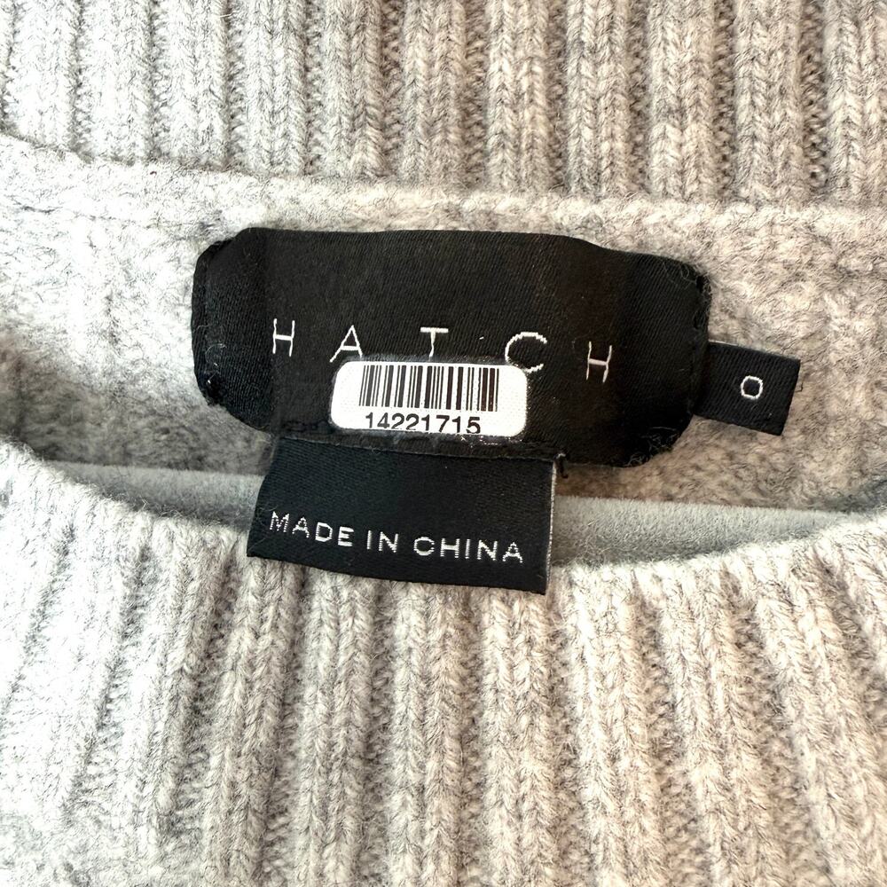 HATCH Merino Wool Ruffle Audrey Maternity SHRUNKEN Sweater In Gray Size XS - Picture 9 of 10